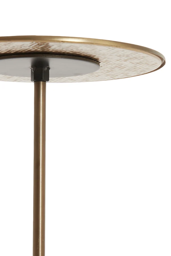 Side table S/2 32x51+38x54 cm LIA dark brown-bronze