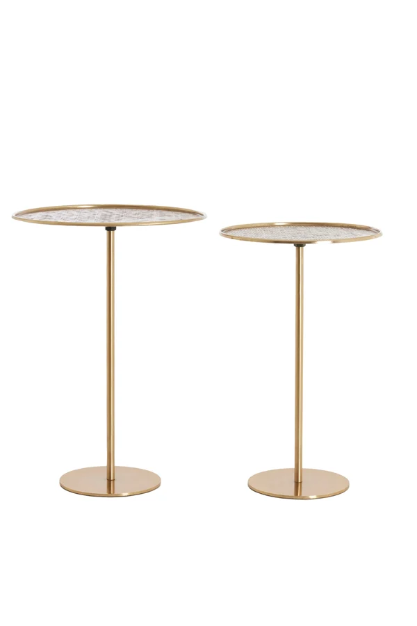Side table S/2 32x51+38x54 cm LIA antique bronze