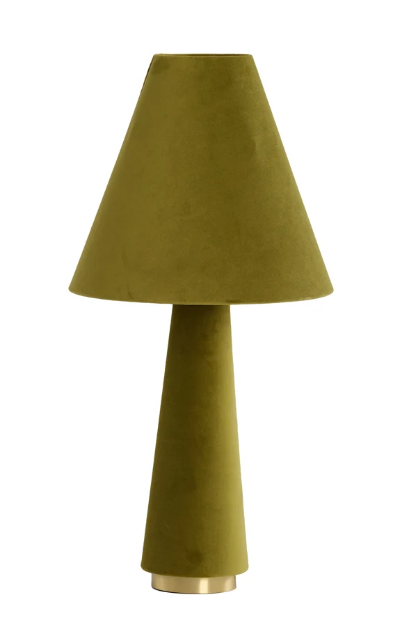 Table lamp 30x61 cm DEVIA velvet green