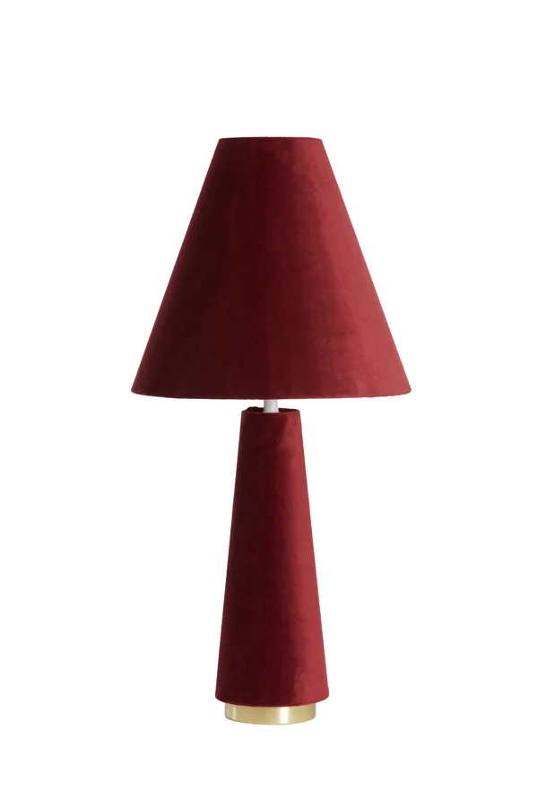 Table lamp 30x61 cm DEVIA velvet burgundy