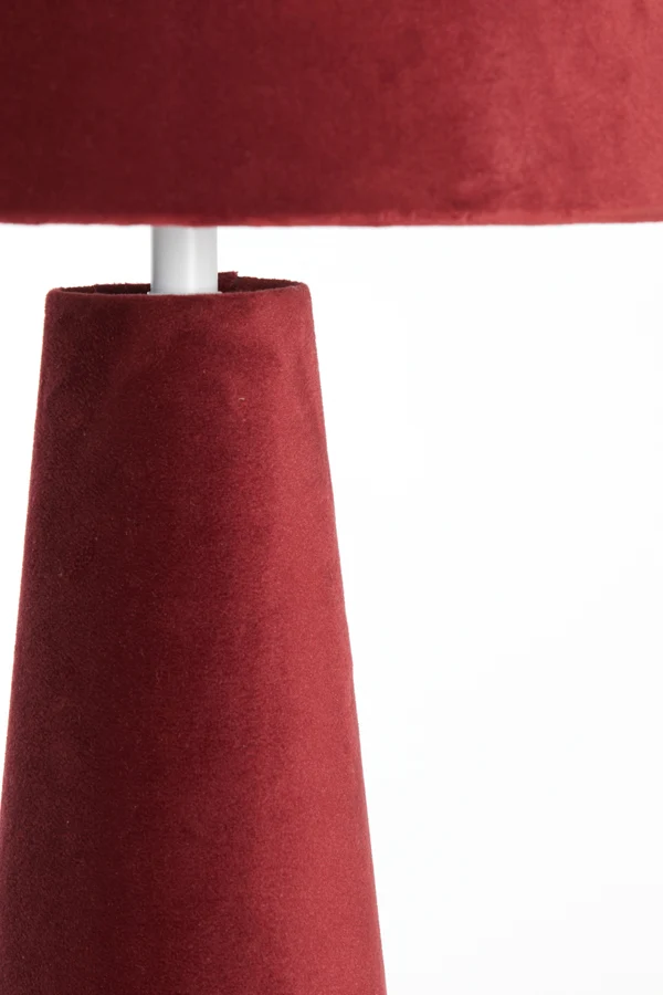 Table lamp 30x61 cm DEVIA velvet burgundy