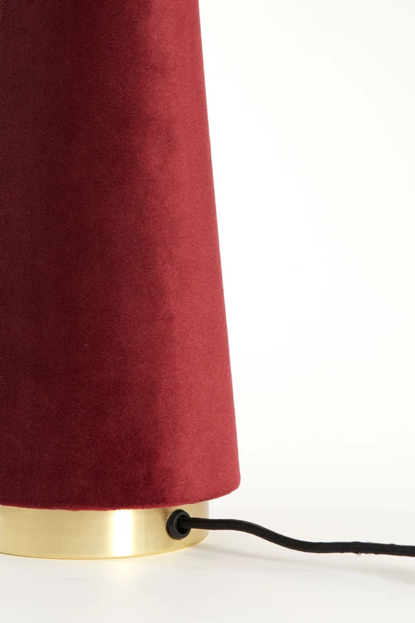 Table lamp 30x61 cm DEVIA velvet burgundy