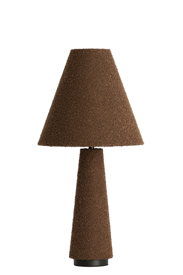 Table lamp 30x61 cm DEVIA bouclé brown