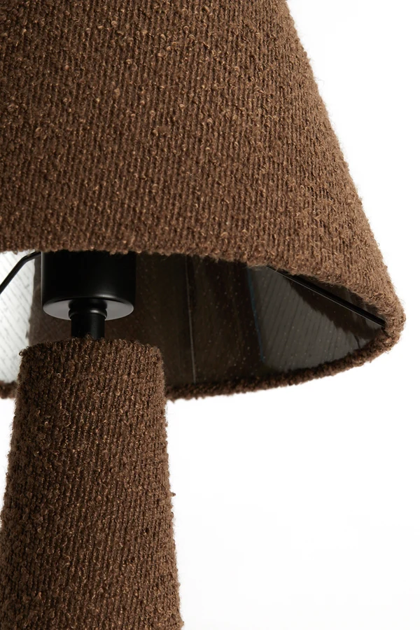 Table lamp 30x61 cm DEVIA bouclé brown