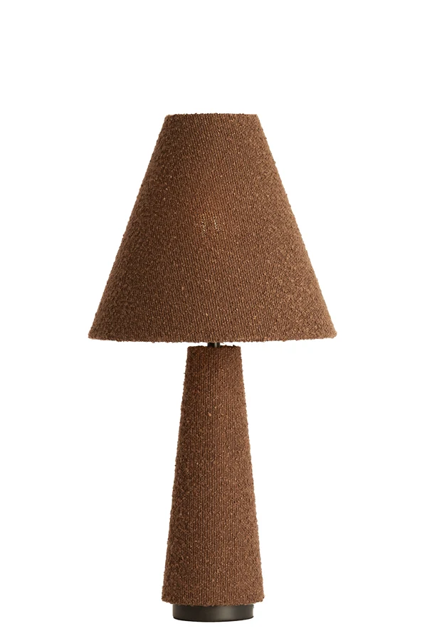 Table lamp 30x61 cm DEVIA bouclé brown