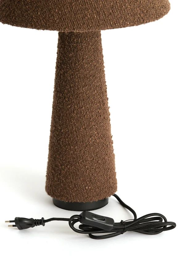 Table lamp 30x61 cm DEVIA bouclé brown
