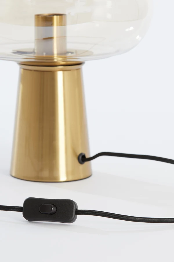 Table lamp 30x46 cm MISTY glass amber+gold