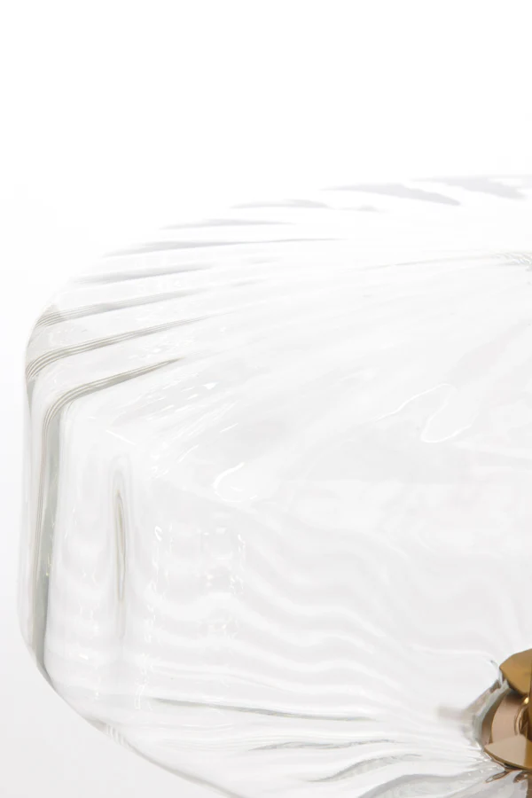 Table lamp 30x45 cm PLEAT glass clear+gold