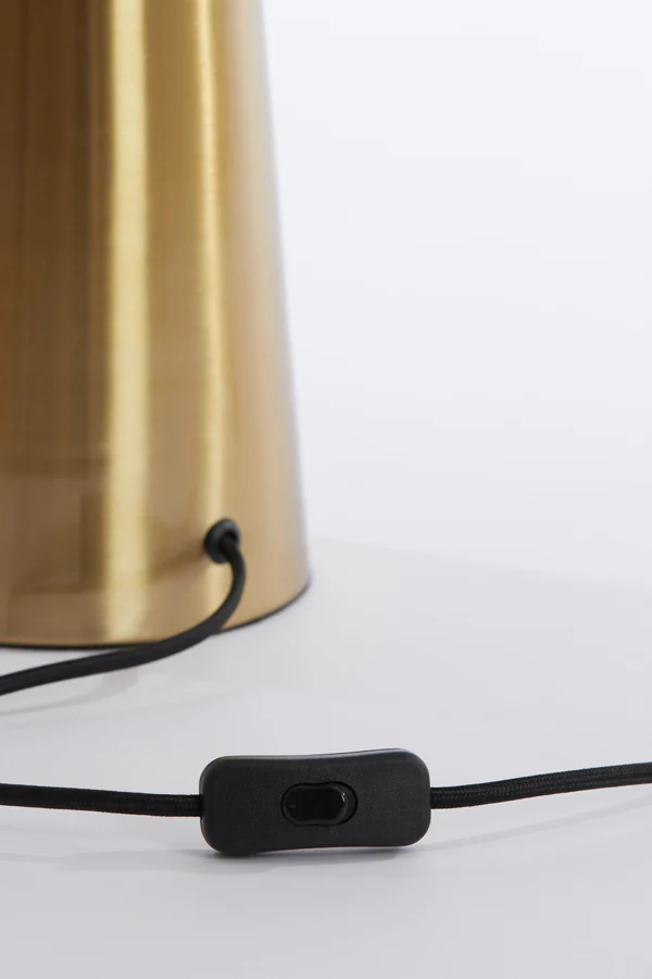 Table lamp 30x45 cm PLEAT glass clear+gold