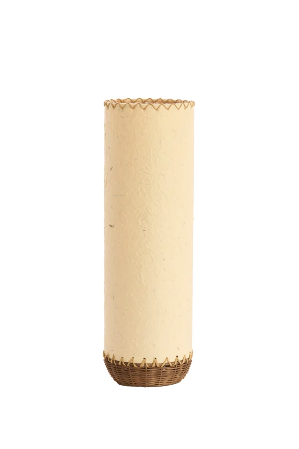 Table lamp 15x49 cm TIO paper beige+rattan dark brown