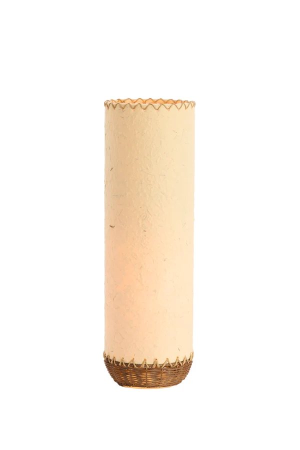 Table lamp 15x49 cm TIO paper beige+rattan dark brown