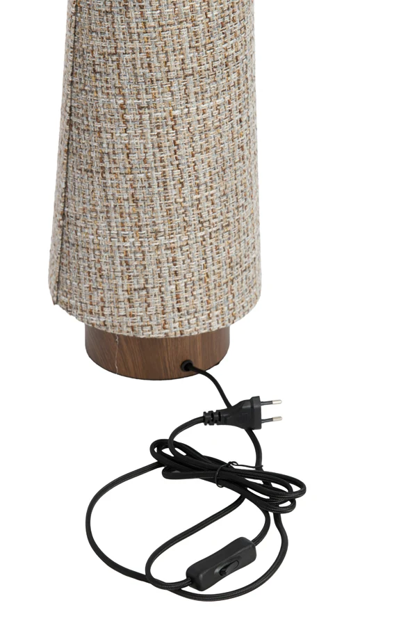 Table lamp 15x42 cm HOWIE wood print dark brown+light brown