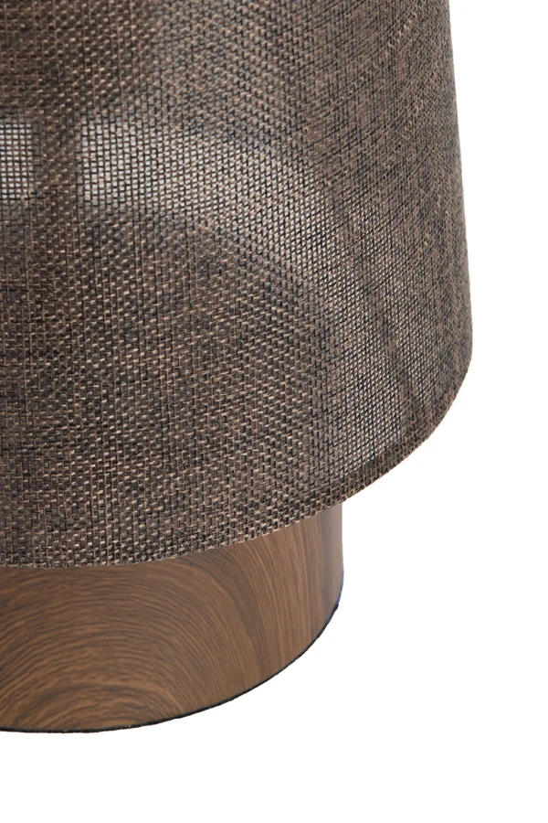 Table lamp 15x42 cm HOWIE wood print dark brown+dark brown