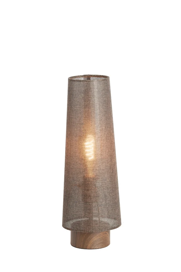 Table lamp 15x42 cm HOWIE wood print dark brown+dark brown
