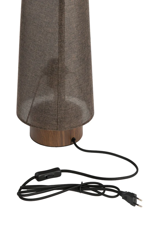 Table lamp 15x42 cm HOWIE wood print dark brown+dark brown