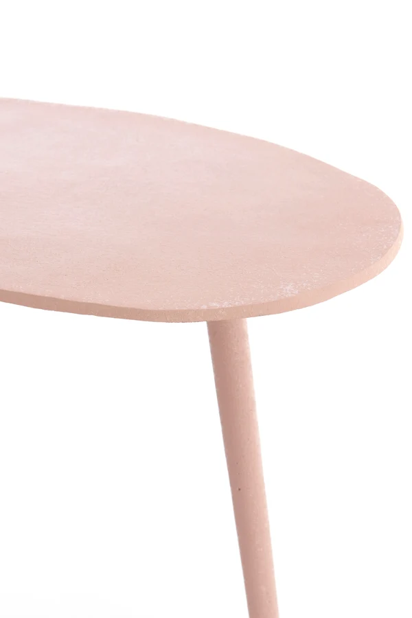 Side table 80x60x36 cm LINOS matt old pink