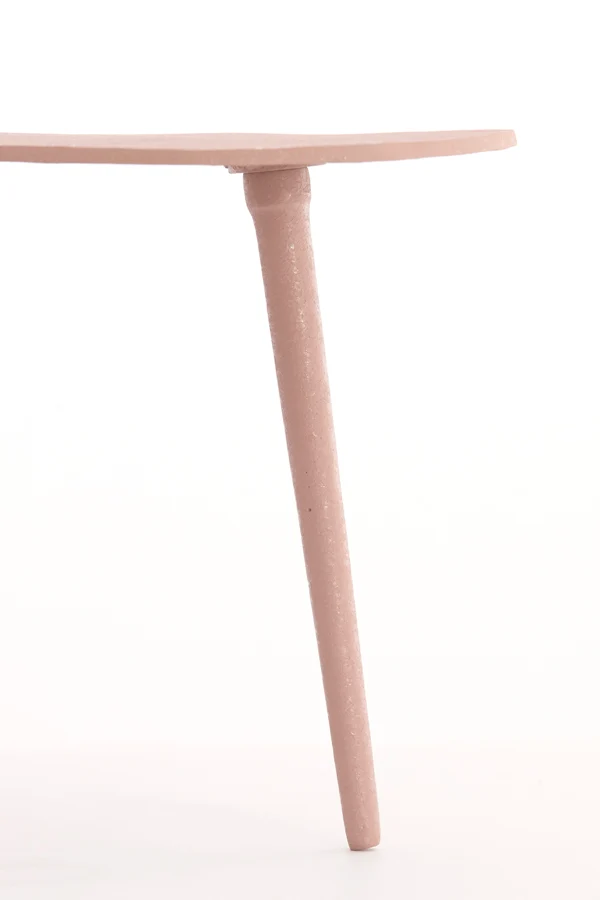 Side table 80x60x36 cm LINOS matt old pink