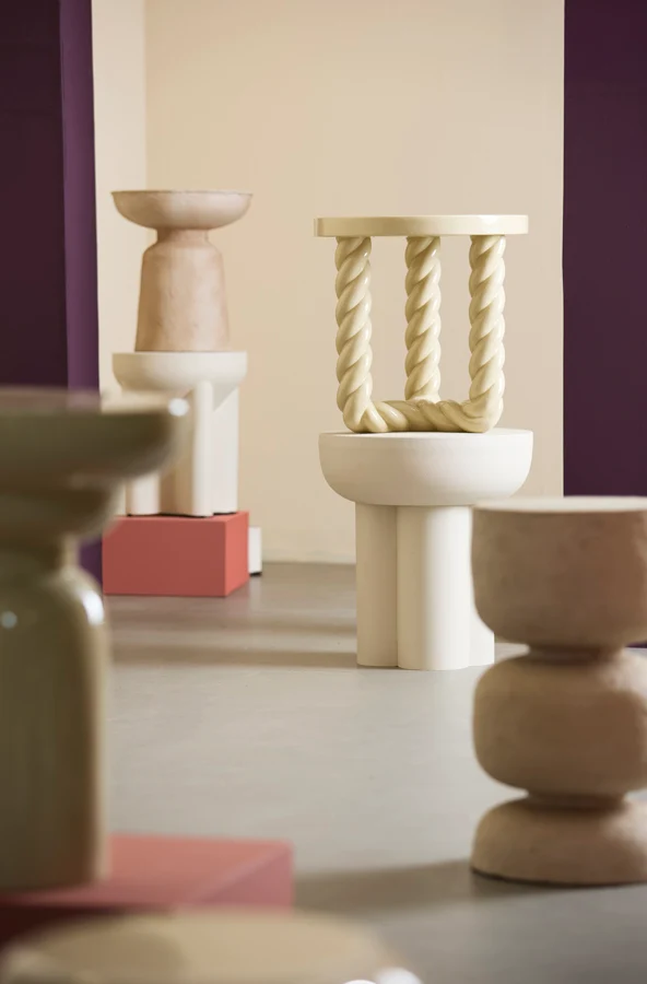 Side table 50x47 cm MIZUHO cream