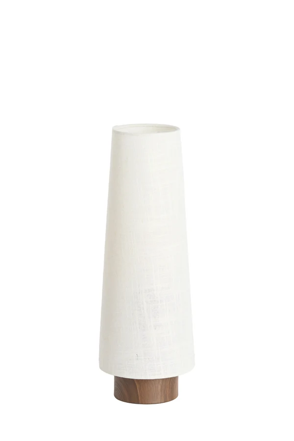 Table lamp 15x42 cm HOWIE wood print dark brown+cream