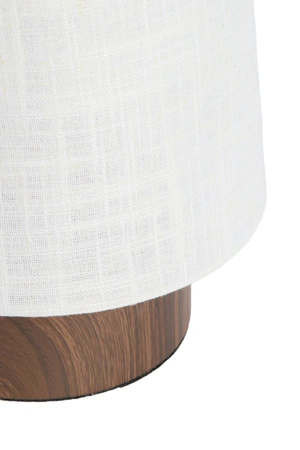 Table lamp 15x42 cm HOWIE wood print dark brown+cream
