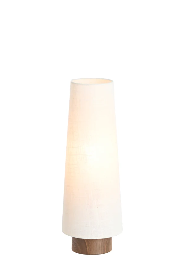 Table lamp 15x42 cm HOWIE wood print dark brown+cream
