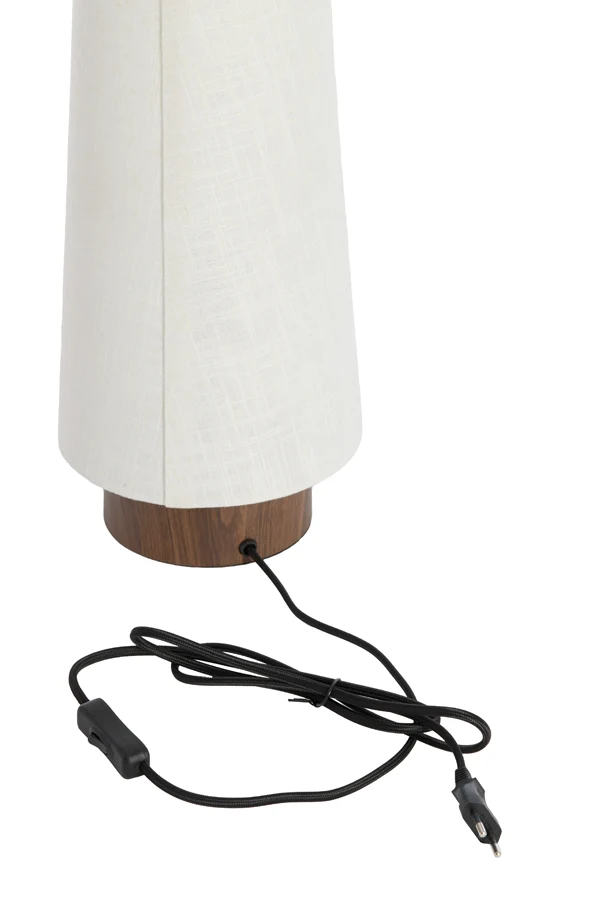 Table lamp 15x42 cm HOWIE wood print dark brown+cream