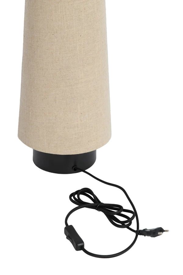 Table lamp 15x42 cm HOWIE matt black+natural