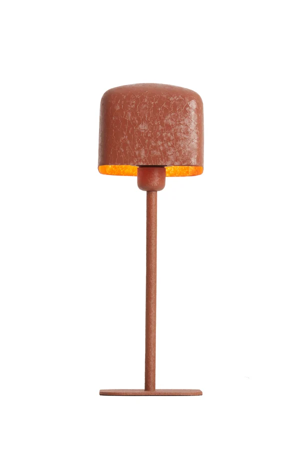 Table lamp 15x15x46 cm ELENIE matt dark orange