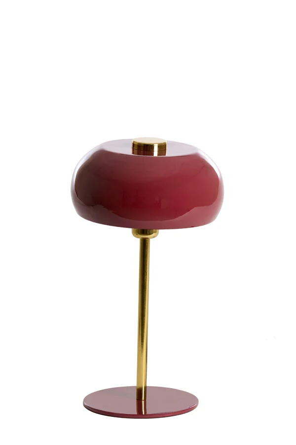 Table lamp 23x40 cm SURIN shiny burgundy+gold