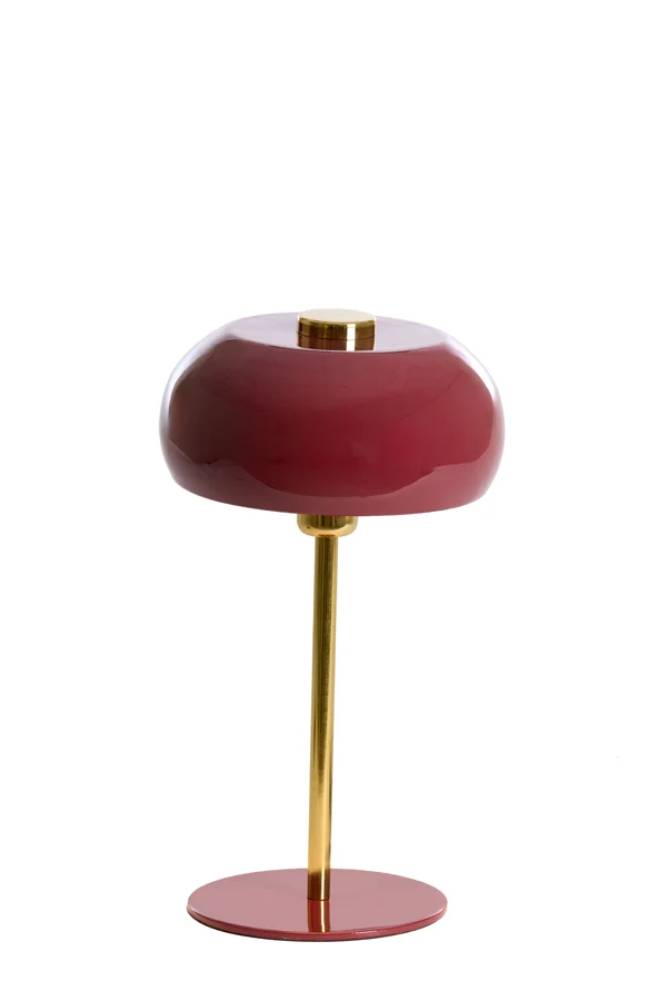 Table lamp 23x40 cm SURIN shiny burgundy+gold