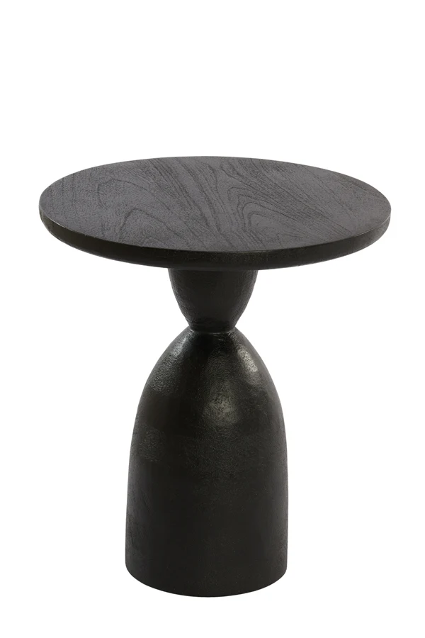 Side table 40x50 cm TORIR mango wood matt black