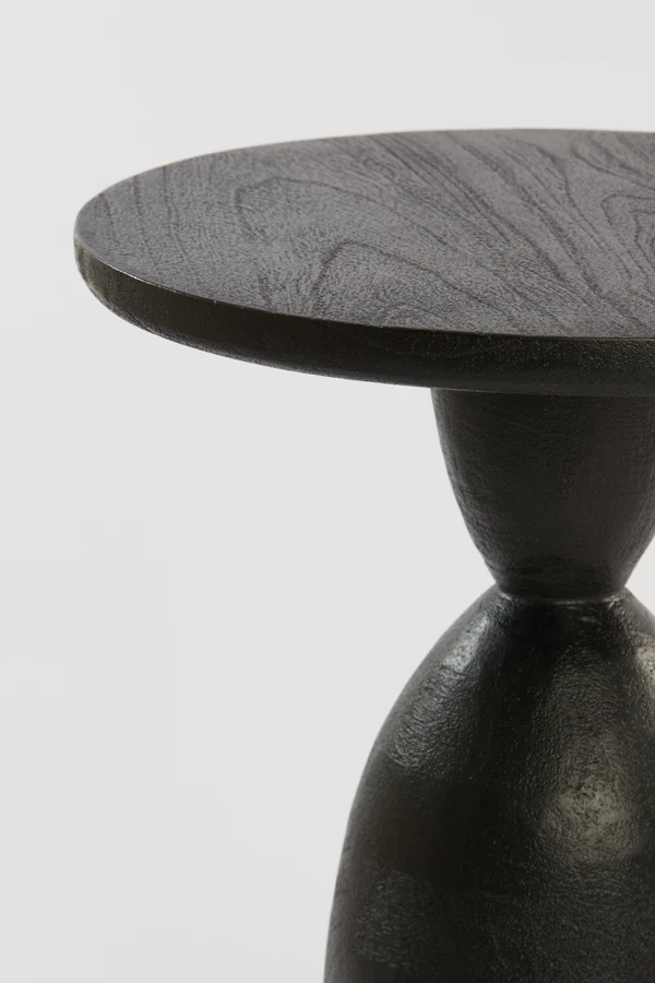 Side table 40x50 cm TORIR mango wood matt black