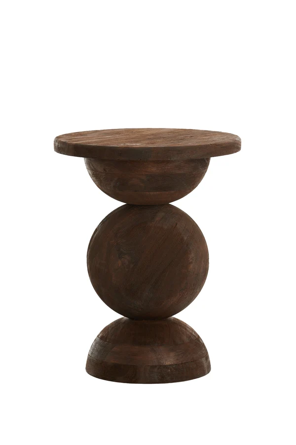Side table 40x50 cm MIRTO wood matt dark brown