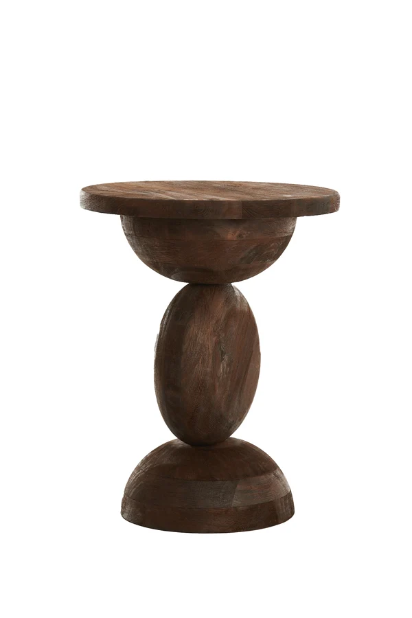 Side table 40x50 cm MIRTO wood matt dark brown