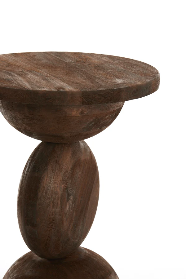 Side table 40x50 cm MIRTO wood matt dark brown