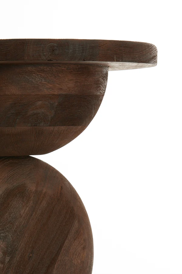 Side table 40x50 cm MIRTO wood matt dark brown