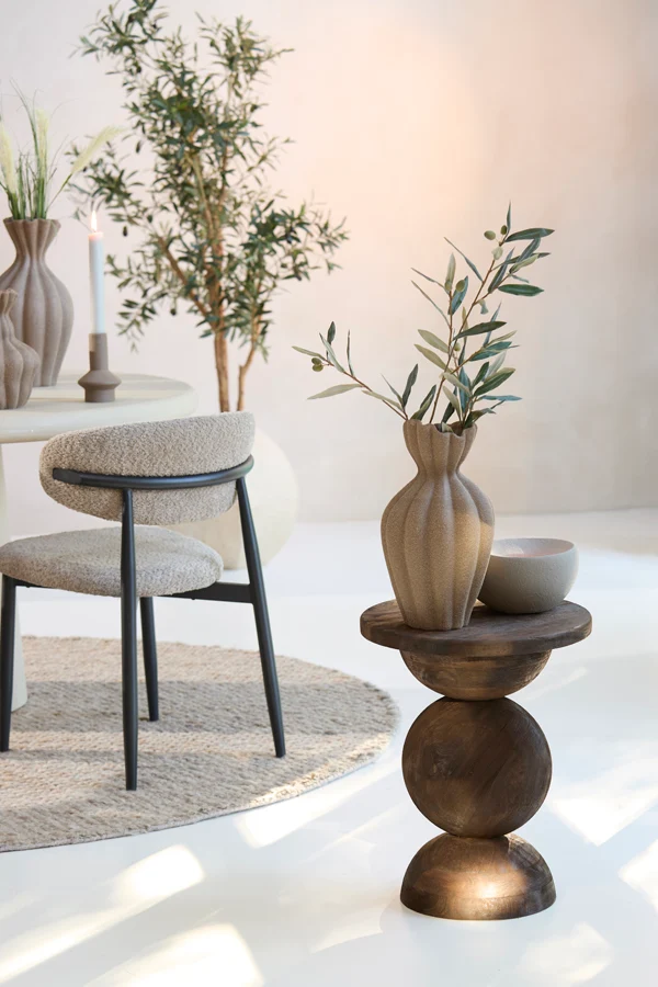 Side table 40x50 cm MIRTO wood matt dark brown