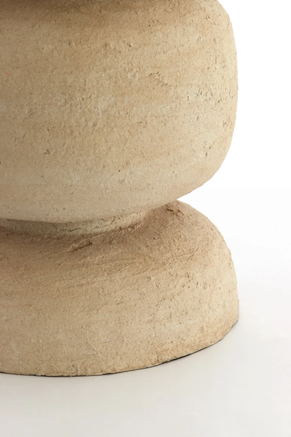 Side table 29x51 cm JALON papier mâché beige