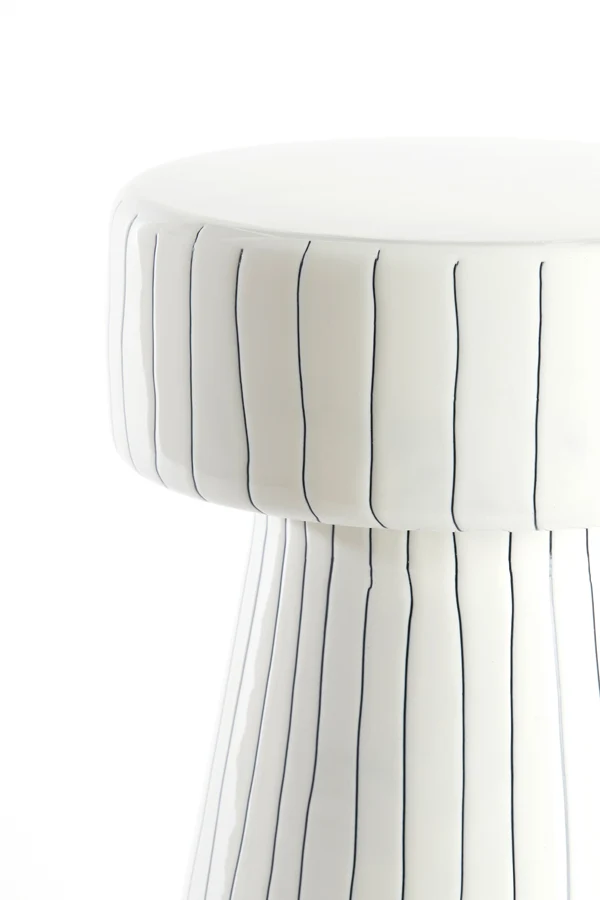 Side table 29x47 cm DAKWA shiny white+black