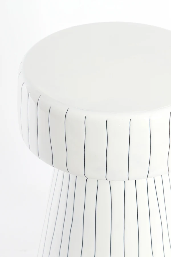 Side table 29x47 cm DAKWA shiny white+black