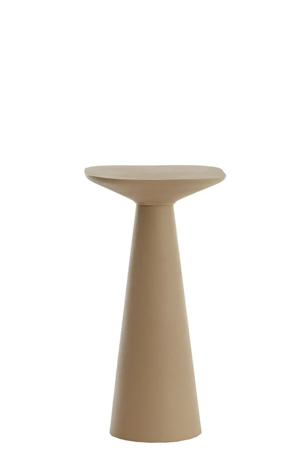 Side table 28x28x53 cm ABALA matt taupe