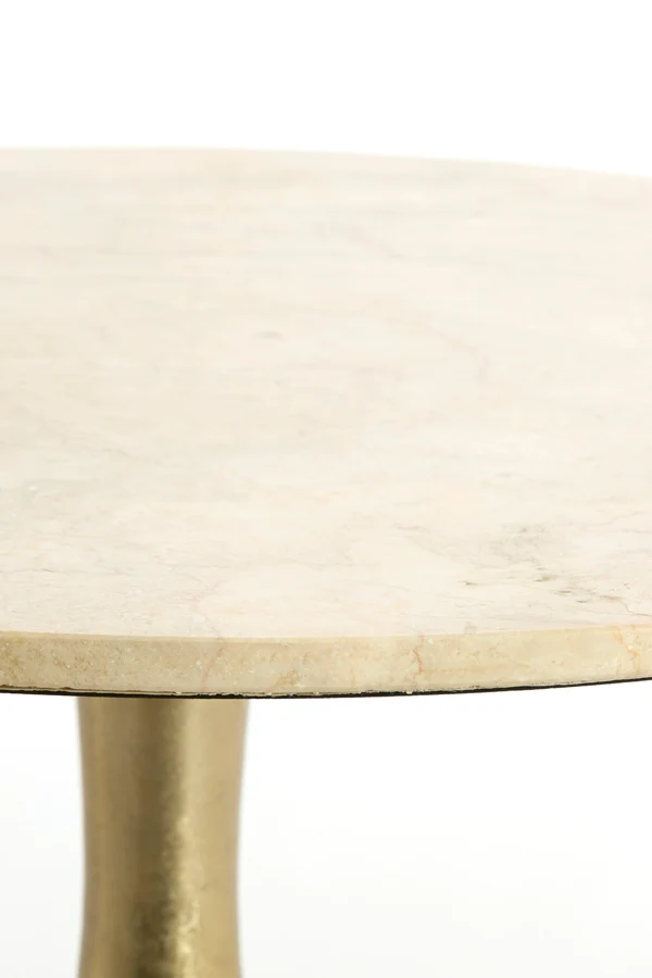 Side table 74x36 cm TOMAR sand-pink marble+light gold