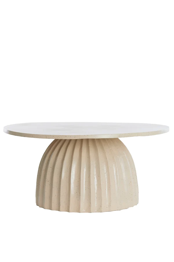 Side table 70x33,5 cm VEGLIA matt sand+light brown spotted
