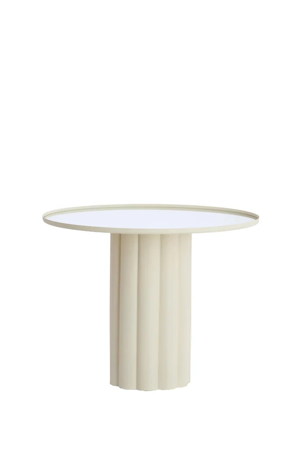 Side table 70,5x54 cm ROSARIO mirror clear+cream