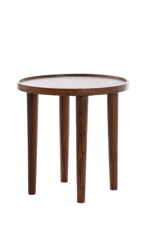Side table 49x49 cm QIANO acacia wood brown