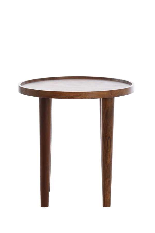 Side table 49x49 cm QIANO acacia wood brown