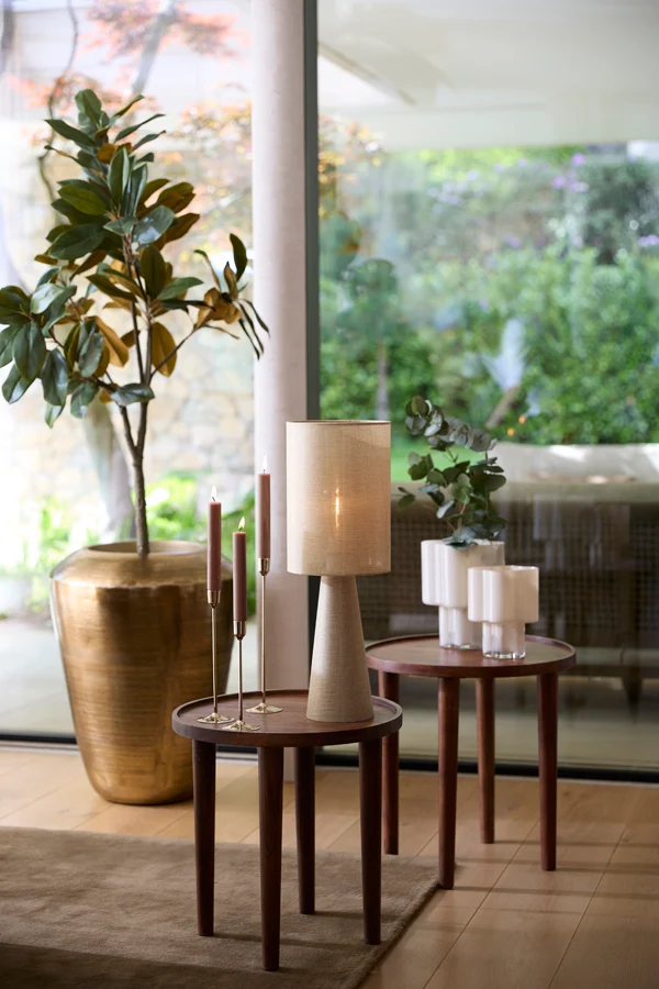 Side table 49x49 cm QIANO acacia wood brown