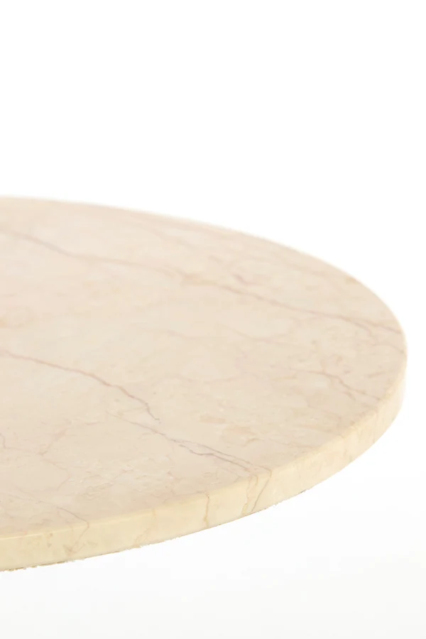 Side table 48x53 cm TOMAR sand-pink marble+light gold