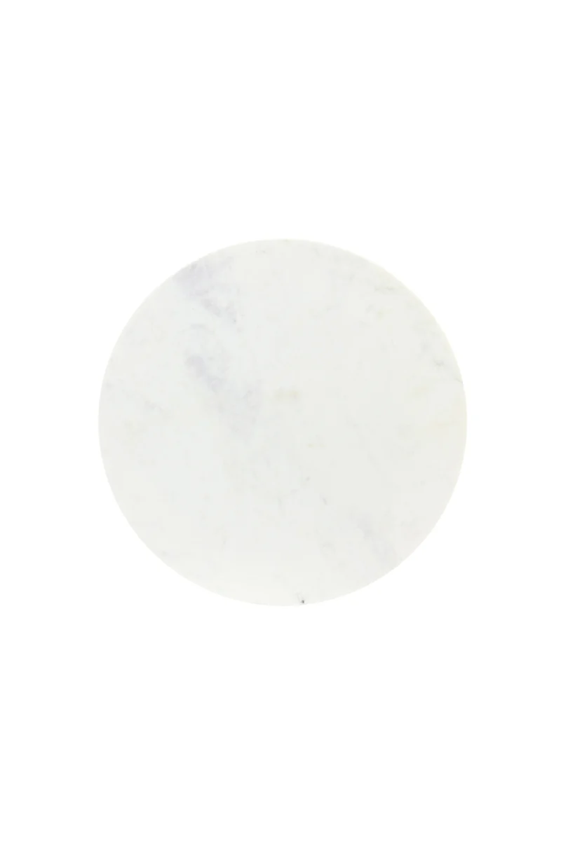 Side table 48x53 cm RICKERD white marble+antique bronze