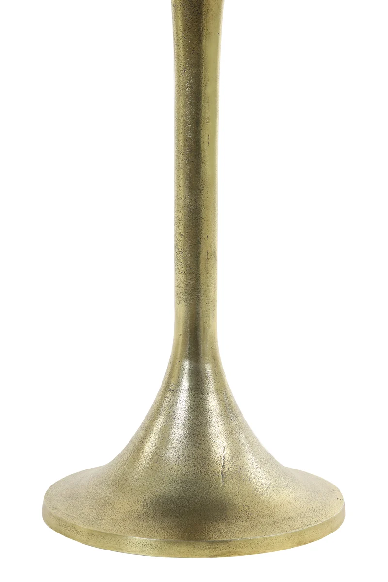 Side table 48x53 cm RICKERD white marble+antique bronze
